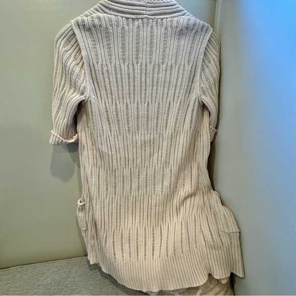 Caslon, small, beige, 1/2 sleeve cardigan, with pockets. - Picture 3 of 4